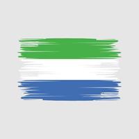 sierra leone vlag penseelstreken. nationale vlag vector