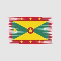 grenada vlag penseelstreken. nationale vlag vector