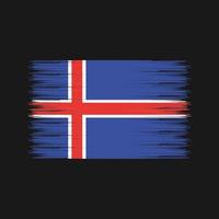 IJsland vlag borstel. nationale vlag vector