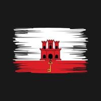 gibraltar vlag penseelstreken. nationale vlag vector