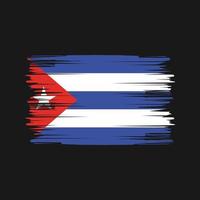 Cuba vlag penseelstreken. nationale vlag vector