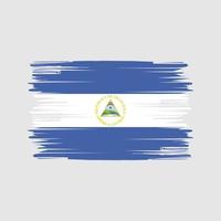 nicaragua vlag penseelstreken. nationale vlag vector