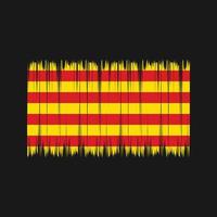 Catalonië vlag borstel. nationale vlag vector