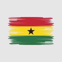 ghana vlag penseelstreken. nationale vlag vector