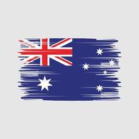 Australische vlag penseelstreken. nationale vlag vector