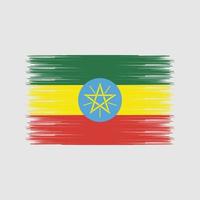 Ethiopië vlag borstel. nationale vlag vector