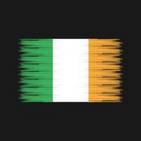 Ierse vlag borstel. nationale vlag vector