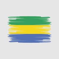 Gabon vlag penseelstreken. nationale vlag vector