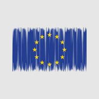 europese vlagborstel. nationale vlag vector