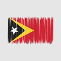 Oost-Timor vlagborstel. nationale vlag vector