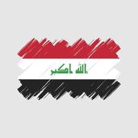 irak vlag penseelstreken. nationale vlag vector