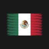 mexicaanse vlagborstel. nationale vlag vector