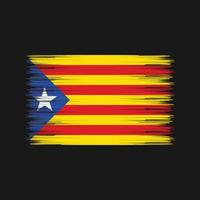 Catalonië vlag borstel. nationale vlag vector