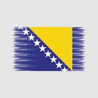 bosnië vlag borstel. nationale vlag vector