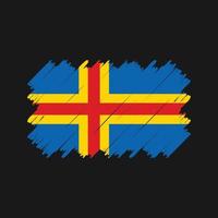 aland eilanden vlag borstel vector. nationale vlag vector