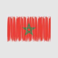 Marokko vlag borstel. nationale vlag vector