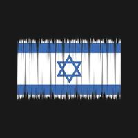 Israëlische vlag borstel. nationale vlag vector