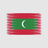 Maldiven vlag borstel. nationale vlag vector