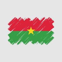 Burkina Faso vlag penseelstreken. nationale vlag vector