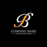 brief schoonheid naam bs logo ontwerp vector, b en s brief luxe monogram teken vector