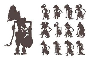 vector Indonesië wayang silhouetten