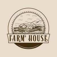 boerderij huis logo vector