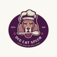 hond eten lepel logo vector