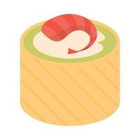 sushi met garnalen vector