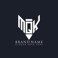 mqk brief logo ontwerp Aan zwart achtergrond. mqk creatief monogram potlood initialen brief logo concept. mqk uniek modern vlak abstract vector logo ontwerp.