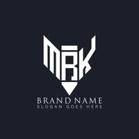 mrk brief logo ontwerp Aan zwart achtergrond. mrk creatief monogram potlood initialen brief logo concept. mrk uniek modern vlak abstract vector logo ontwerp.