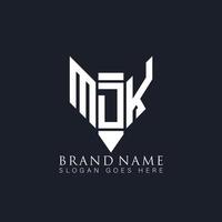 mdk brief logo ontwerp Aan zwart achtergrond. mdk creatief monogram potlood boek initialen brief logo concept. mdk uniek modern vlak abstract vector logo ontwerp.