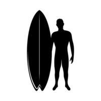 surfer met surfboard vector