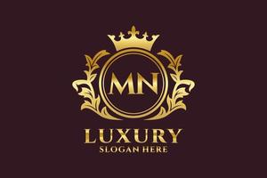 eerste mn brief Koninklijk luxe logo sjabloon in vector kunst voor luxueus branding projecten en andere vector illustratie.