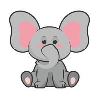 schattig olifant kawaii vector