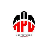 creatief apd brief logo ontwerp met wit achtergrond vector