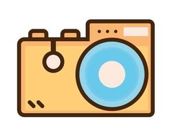 90s retro camera icoon vector