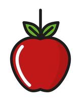 Apple fruit pictogram vector