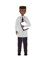 afro dokter Mens vector