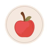 Apple fruit pictogram vector