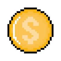 geld munt pixel vector