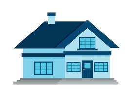 blauw huis icoon vector