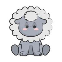 schattig schapen kawaii vector