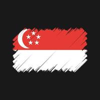 singapore vlag borstel. nationale vlag vector