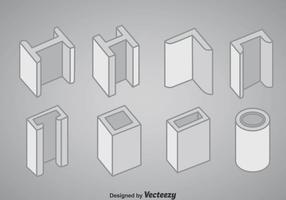 Staal Structuur Pictogrammen Vector