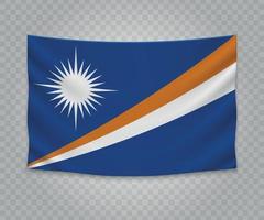 realistisch hangende vlag vector