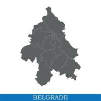 hoog kwaliteit kaart stad van Servië vector