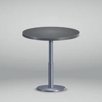 ronde tafel met houten bord vector