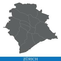 hoog kwaliteit kaart van stad in Zwitserland vector