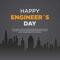 Internationale ingenieurs dag viering, gelukkig ingenieurs dag vector