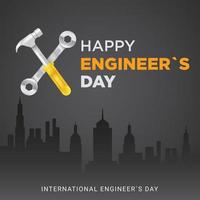 Internationale ingenieurs dag viering, gelukkig ingenieurs dag vector